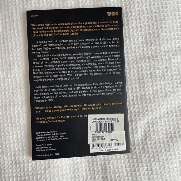 Samuel Beckett - Waiting for Godot - paperback book - Picture 2 of 4